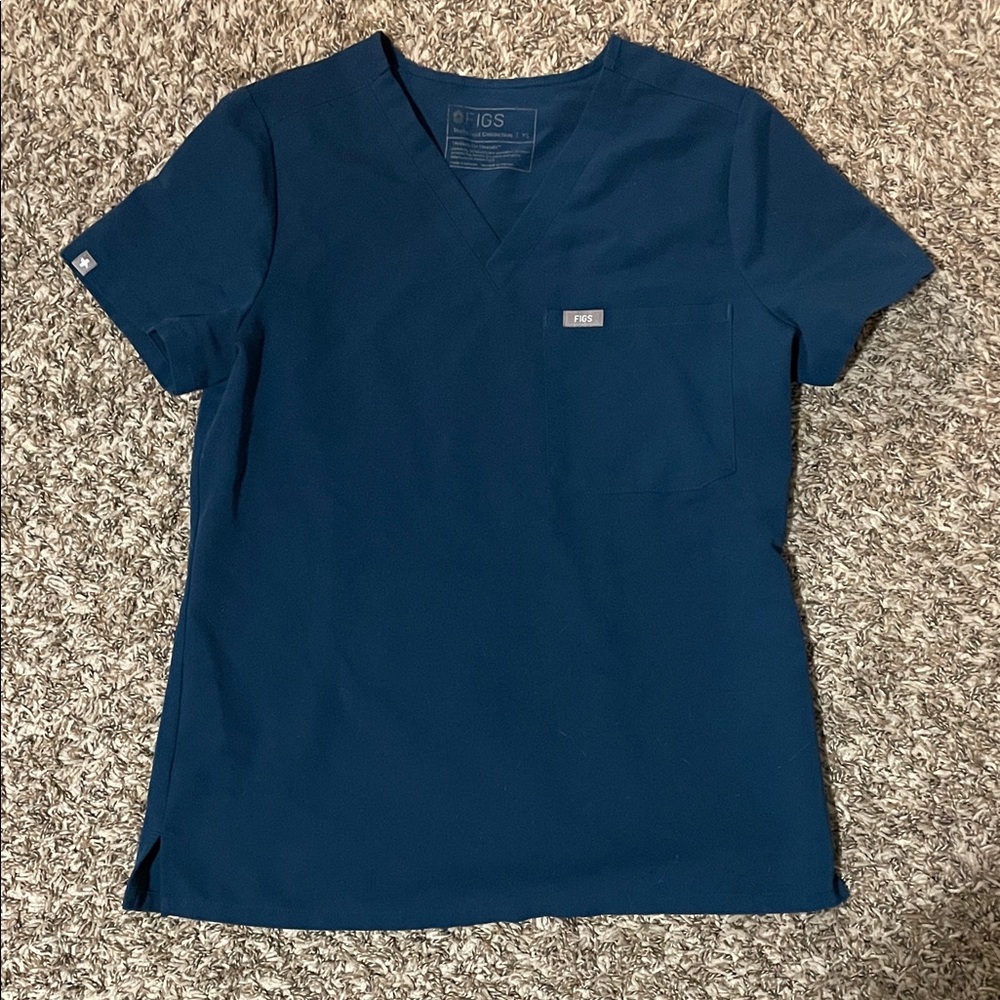 Figs Navy Blue Short Sleeve Tee